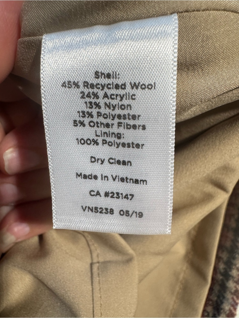 Talbots Plaid Wool Blend Skirt Size 16 Tan Pink Navy Academia Preppy Fall Staple - Picture 8 of 11